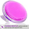 Dylonic 3 Pack Body and Face Exfoliating Brushes for Ingrown Hairs Treatment, Razor Bumps, Shaving Irritation - Silicone Scrubbers Gift Set, Skin Exfoliator Brush Dry Brushing Loofah for Smooth Skin