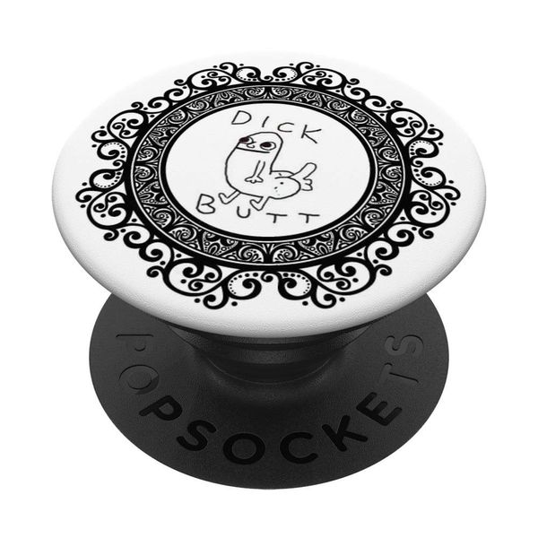 Dick Butt Meme White Dickbutt PopSockets Grip and Stand for Phones and Tablets