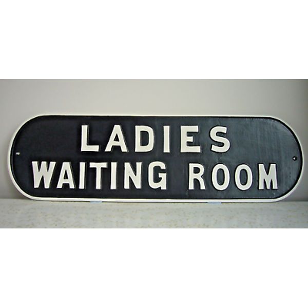 John Lewis Metal Cast Iron 'Ladies Waiting Room' Wall Sign