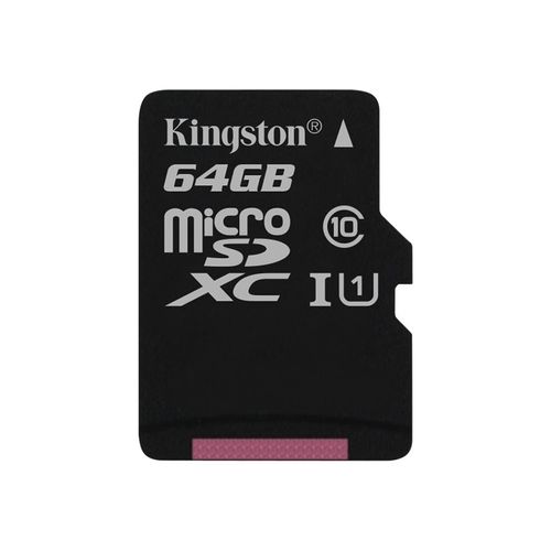 Kingston SDC10G2/64GBSP 64 GB UHS Class 1/Class10 micro SDXC UHS-I Flash Memory Card, Black