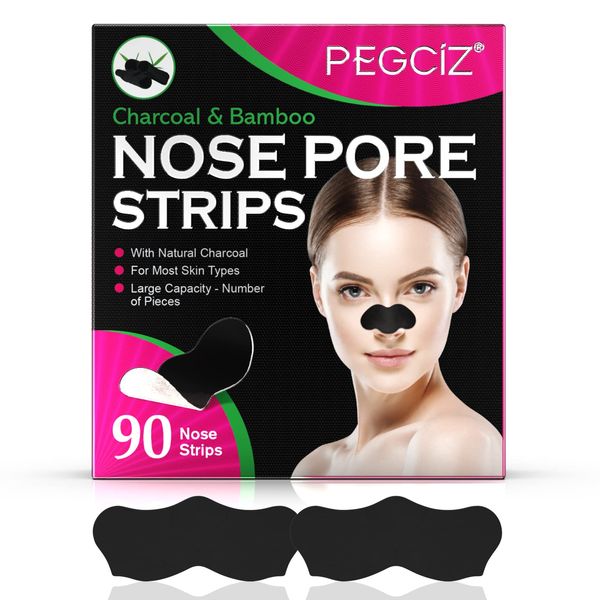 Nose Strips, 90 Pcs Nose Blackhead Remover Strips, Pore Strips für Blackheads, Blackhead Removal Deep Cleansing Nose Pore Strips für Frauen