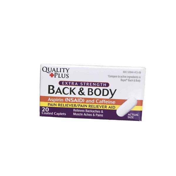 Extra Strength Back & Body Pain Reliever Caplets - 20 Coated Caplets