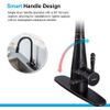 Stainless Steel Kitchen Faucets Single Lever Pull Down Sprayer Sink, Matte Black