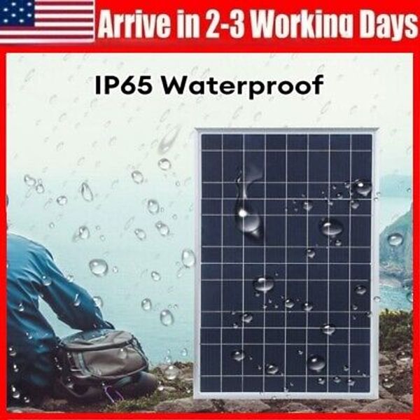 15W Solar Panel Kit 12V Trickle Car Battery Charger Waterproof Camping Hiking