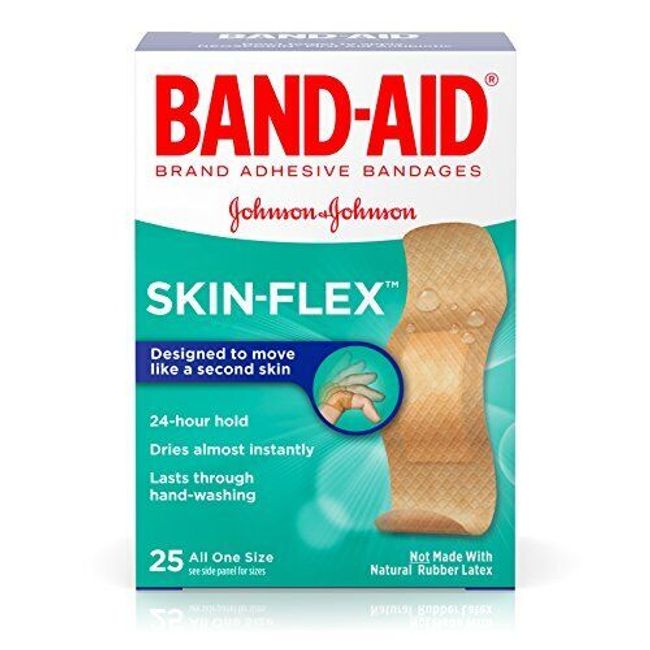 Band Aid Brand Skin Flex Adhesive Bandages All One Size 25 Count Each