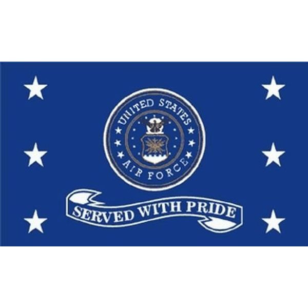 USA Premium Store Air Force Served With Pride Flag 3x5 ft USAF Veteran Vet Retired US Military USA