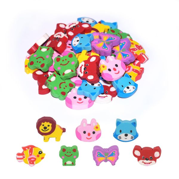40 Pcs Mini Rubbers, Mini Erasers, Cute Rubbers, Rubbers Erasers, Erasers for School, Novelty Erasers, Novelty Rubbers, Animal Rubbers, Erasers for Kids, Animal Erasers for Party Favors Homework