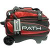 Pyramid Path Premium Deluxe Double Roller with Oversized Accessory Pocket Bowling Bag (Black/Red)