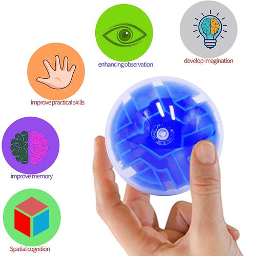 50 Pack 3D Puzzle Ball Brain Games Toy, Mini Puzzle Ball Games for Kids Ages 6 7 8-10 Boys Girls Adults, Brain Teaser Fidget Toys, Magic 3D Maze Ball for Boys Girls Birthday Gifts Classroom Prize