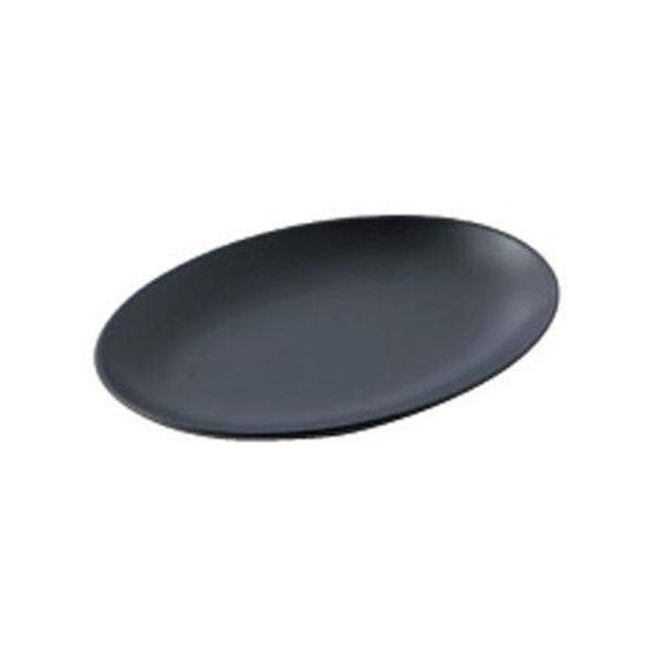 Oval 21 Oval Medium Plate, Black, P02202
