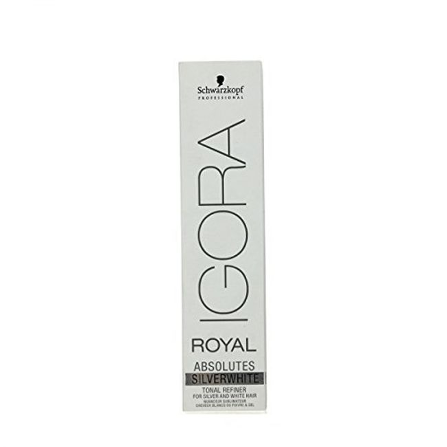 SCHWARZKOPF IGORA ROYAL ABSOLUTES SILVER WHITE PERMANENT HAIR DYE 60ml - SLATE GREY by Schwarzkopf