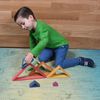 TickiT - 73418 Wooden Rainbow Architect Triangles - Nesting Puzzle - Stacking Blocks for Ages 1+