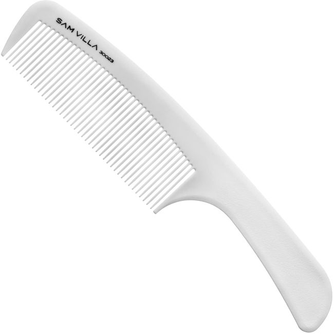 Sam Villa Artist Series Barbering Handle Comb, Ivory