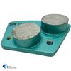 9 Pack Trapezoidal Grinding Disc for Bolt on Grinders Medium Concrete 120 Grit