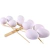 Plastic Hollow Eggs On Sticks White Easter Eggs to Decorate for Children - 10 Easter Crafts Hollow Eggs & Sticks for Easter Decorations Great for Marbling