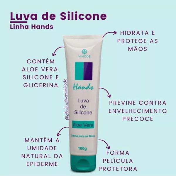Creme Hidratante para mãos Luva de Silicone Hinode 100g