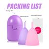 PATILWON Menstrual Cups 2 Pack Period Cup, with Micro-wave Oven Box Holder