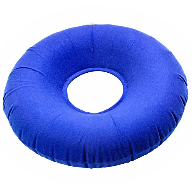 Body And Base Medical Inflatable Nylon PVC Doughnut Round Inflatable, Lower Back Problems, Haemorrhoid's, piles, Bedsores, 42 x42 CM, Free Pump