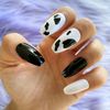 Cow Print Pattern Nails - Medium Square Press Ons -Glue On False Set -24 pcs Kit