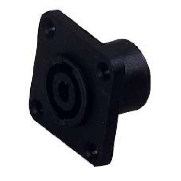 Stagg 16043 4 Pin Speaker Male Plug Panel Mount - Metal Black