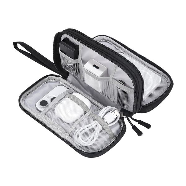 SOBEAU Kabeltasche, Elektronische Tasche Organizer, Kabeltasche Organizer Reise für Power Adapter, Kabel, Ladegerät, Powerbank, USB-Stick, Travel Organizer für Handyladekabel Elektronik Zubehör