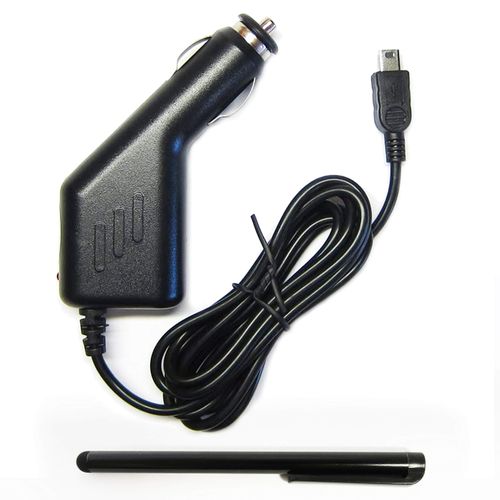 Ramtech 12V 2A Car Power Adapter for Garmin eTrex Legend HCX/Vista HCX GPS – Universal DC Charger Cable with Stylus Pen – Compatible Handheld GPS Power Supply - CHMNS