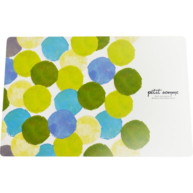 Jijinsha 60322-6 Poly Luncheon Mat, Width 16.9 x Depth 11.4 inches (43 x 29 cm), Green Sugar Land, Petite Som