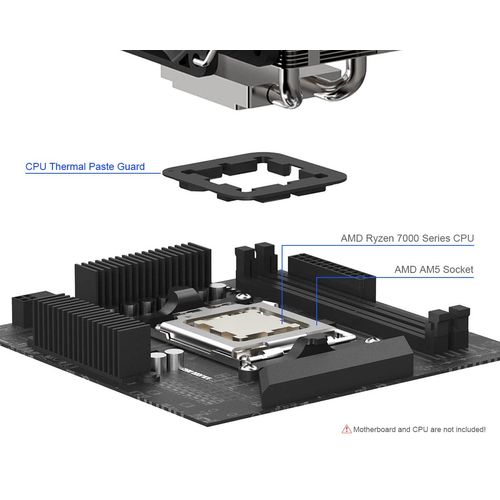 ElecGear AM5 Grease Guard CPU Thermal Paste Leak Guard for AMD 7000 2 Protective Cover Stoppers for LGA1718 Ryzen 7600X 7700X 7900X 7950X X3D