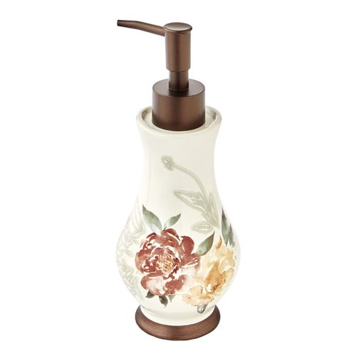 SKL Home Holland Floral Soap Dispenser, Natural