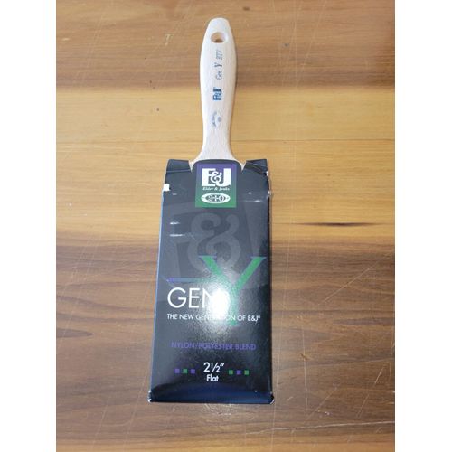 E42854 ELDER & JENKS GEN Y 2 1/2 INCH NYLON FLAT STRAIGHT PAINT BRUSH. NEW