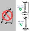 Linkidea 2 Pack Stainless Steel Safety Razor Stand Brush Shaving Holder Deluxe Men's Shaving Holder Base Brush and Razor Holder Stand with Anti-Slip Base (1 Prong)