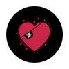 Pirate Heart with Eye Patch PopSockets Swappable PopGrip