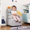Kids Recliner Adjustable Armchair Sofa, Soft Sponge Cushion Accent Chair, Grey