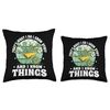 Gardener Wheelbarrow Gardening Lover Design Throw Pillow