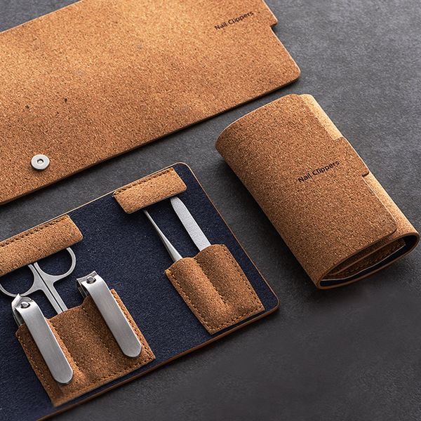 Cork Nail Clipper Organizer 5-Piece Set