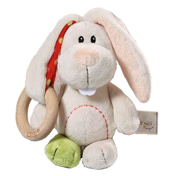 Grabber Rabbit Tilli 15cm with wooden ring