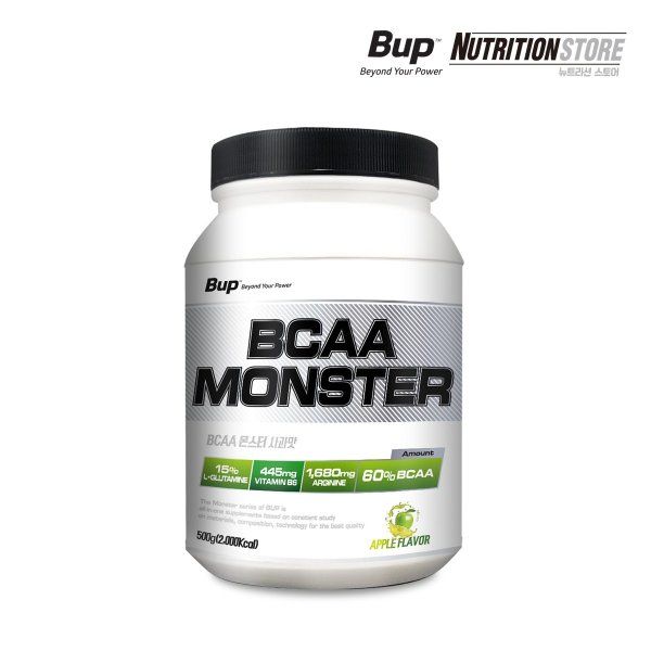 BCAA Monster Apple Flavor 500g 1 Pack Amino Acid Supplement 238810, 1 Pack