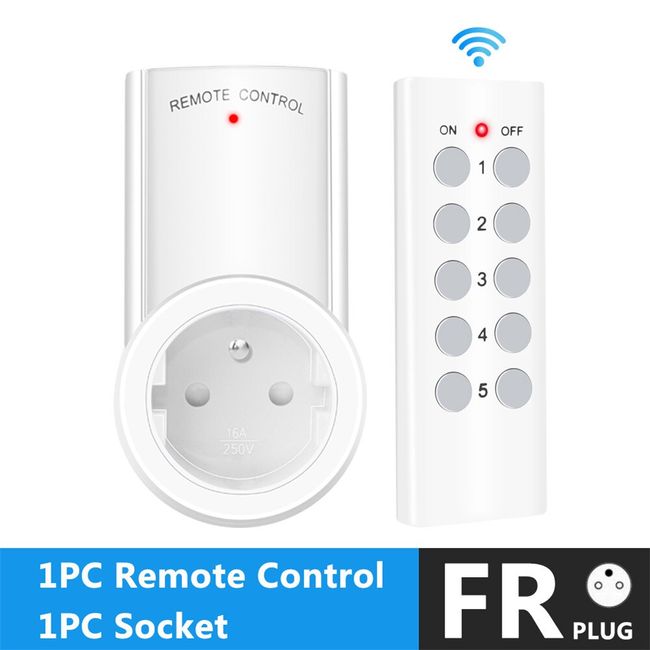 Smart Home Plug Wireless Power Outlets Light Switch Socket US EU UK 16A  Electrical Smart Plug 433MHz Remote Control