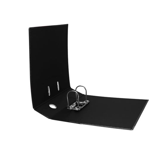 Black A4 Lever Arch File [PACK of 4] Document Organiser Folder 75mm Display Divider Metal Ring Finger Pull Stationery Office Document Storage File Office School