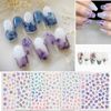 Chisafly Nail Stickers, Flowers, Hydrangea, Petals, Nail Stickers, Flower Colorful, Summer Flowers, Rainy Season, Set of 6