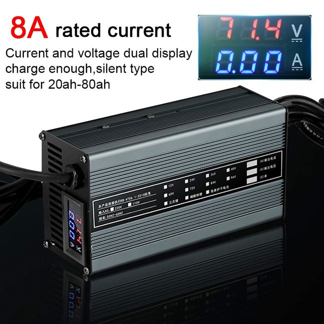 67.2V 8A Lithium-Ion Battery Charger - China 60V 8A Automatic Battery  Charger, 67.2V 8A Lithium Battery Charger
