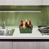 Rinboat Plastic Woven Storage Baskets, Rectangle Kitchen Organizer Bin, 6 Packs