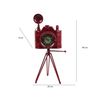 Emartbuy Vintage/Retro Metal Camera Desk Shelf Table Clock - Red Camera