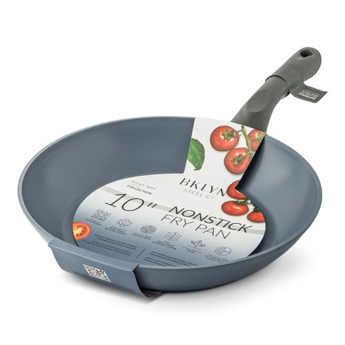 Brooklyn Steel Co. Milky Way Nonstick Aluminum Forged Silicone Handle Fry Pan - 10" - Seaside Mist
