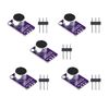 A-DIGISHUO 5PCS Electret Microphone Amplifier MAX4466 Module Adjustable Gain Blue Breakout Board for Ardui no
