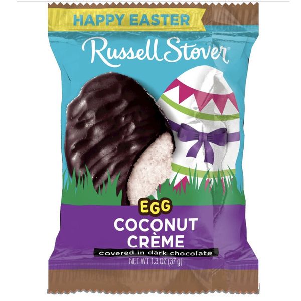 Russell Stover Easter Coconut Crème Dark Chocolate Easter Egg, 1.3 Oz. See Below