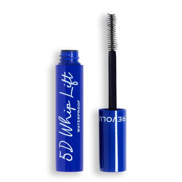 MakeUp Revolution 5D Whip Lift Waterproof Mascara, Maximaler Schwung, Länge & Volumen, Lang anhaltend, wischfest, Schwarz, 12 ml