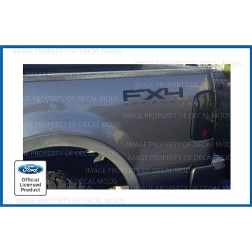 Decal Mods FX4 Offroad Decals Stickers for Ford F250/F350 Blackout Black Matte (2011) - CBM [Set of 2]