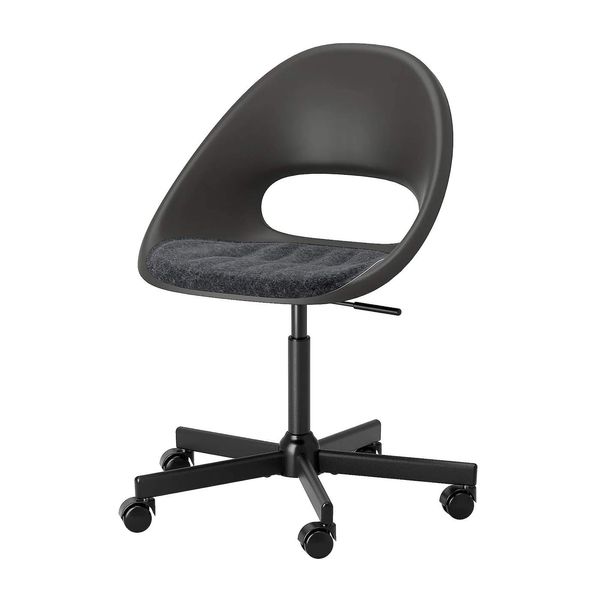Ikea ELDBERGET/MALSKAR: Swivel Chair with Pad Black/Dark Gray (093.319.01)