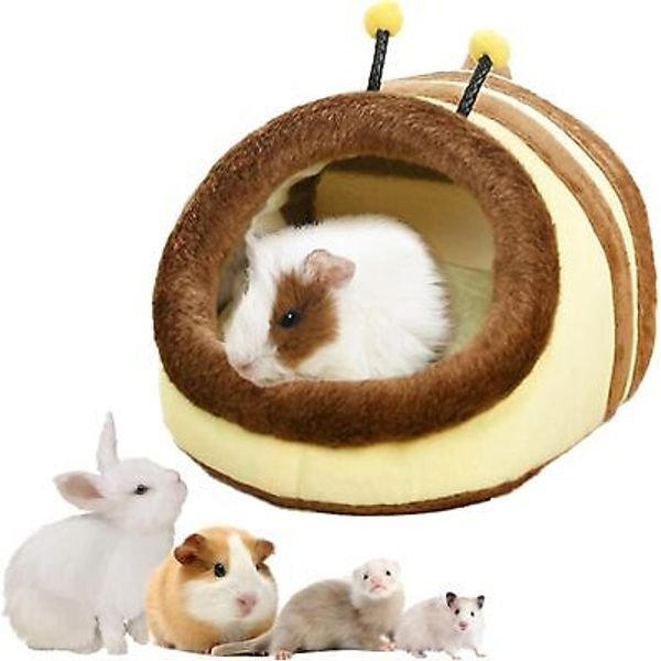 Guinea Pig Bed, Chinchilla House Hideout for Ferret Hedgehog, Warm S, Bee